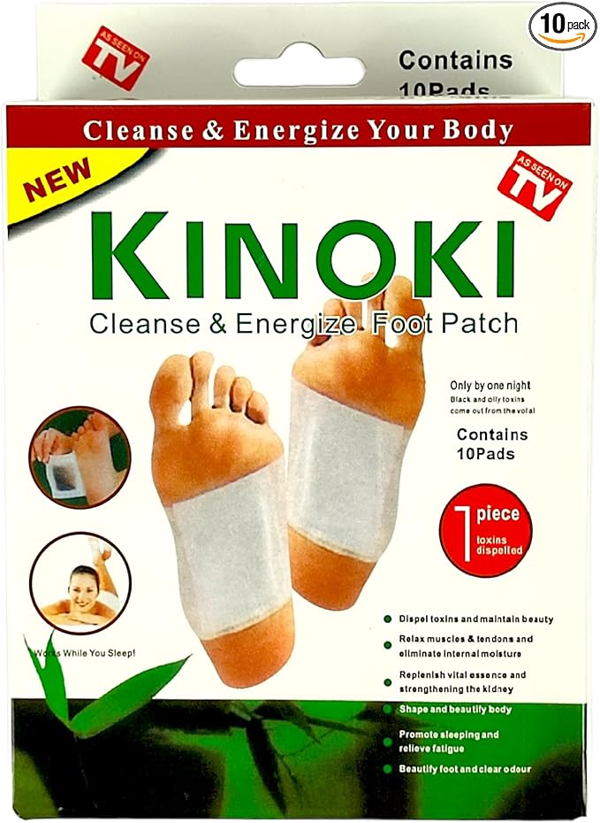 Kinoki Foot Pads for Your Health Care β 10 Premium Natural Foot Patches β Adhesive Foot Pads for Foot Pain Relief β Eliminator Unpleasant Odors of Feet β Stick on Foot Pads