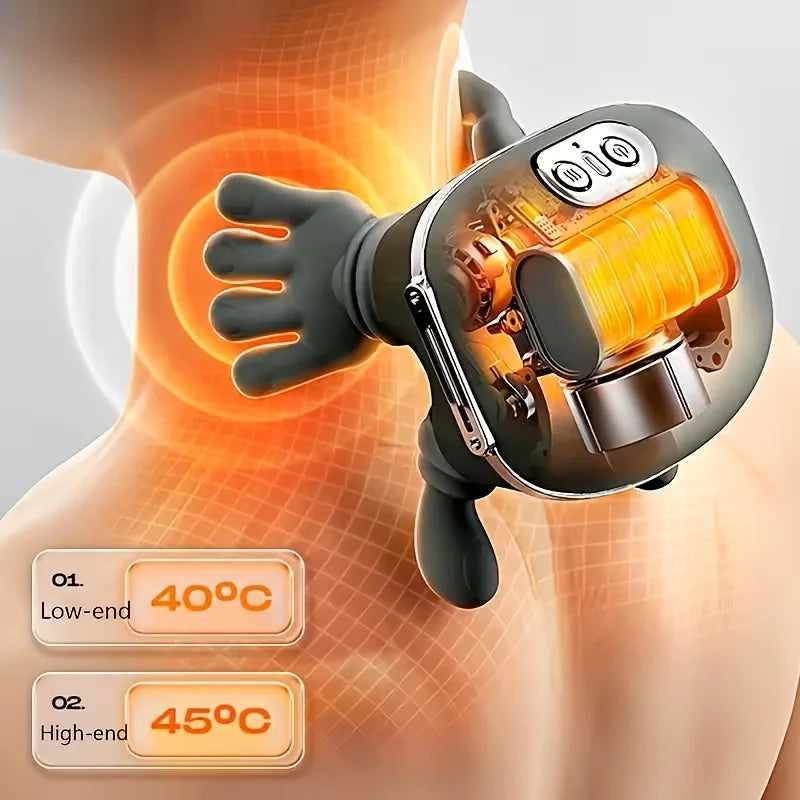 Electric Hand-Simulated Neck, Shoulder & Back Massager with Deep Tissue Kneading