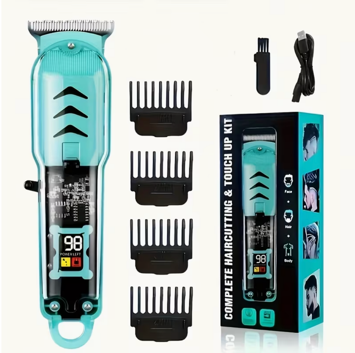 T Shape Trimmer Hair Clipper, Professional Seamless T-Blade Electric Shaver Trimming Set, Wireless USB Charging with LCD Display, Men'S Gift, Birthday