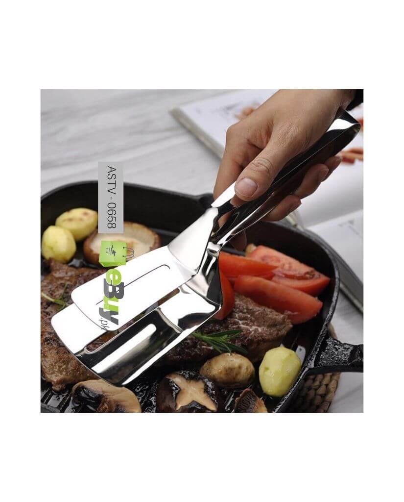 Stainless Steel Lift and flip Kitchen Frying Tong