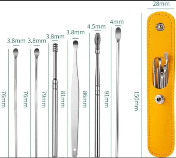 60% OFF Ear Cleaning Kit – 6 Pcs Ear Pick Tools