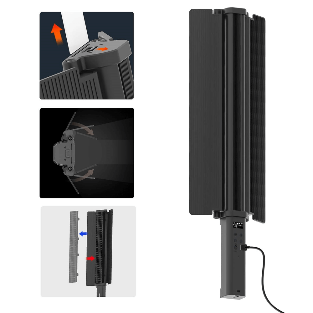 Portable LED Video Light Panel Kit with Carry Bag – Adjustable Brightness for Photography, Videography & Studio Lighting