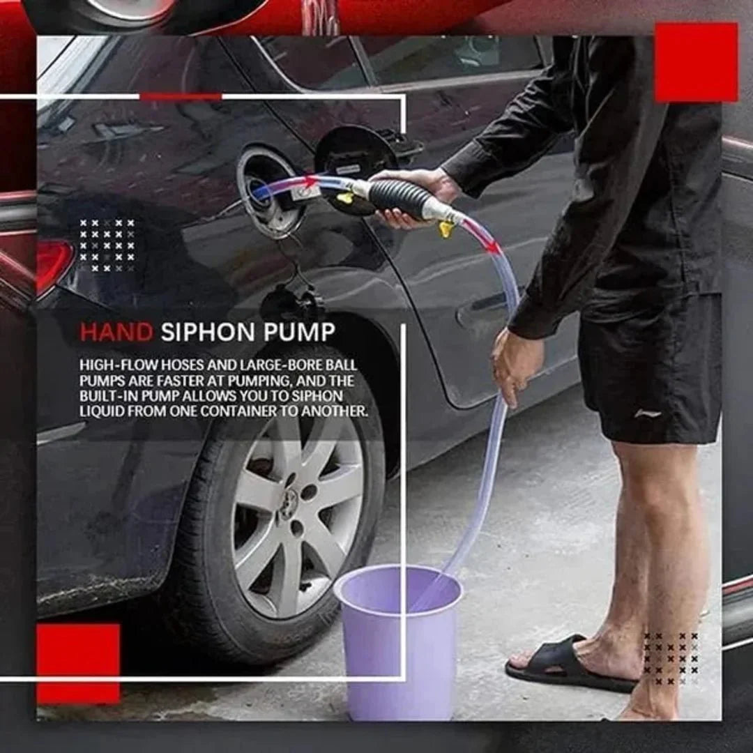 Premium High - Flow Manual Fuel Transfer Pump Kit – Portable Hand Siphon with 2M Hose for Petrol, Diesel, Oil & Water - AlifdukanAlifdukan types here :)