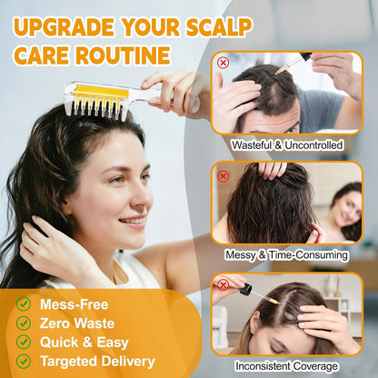 Crystal Scalp Massage Comb & Serum Applicator