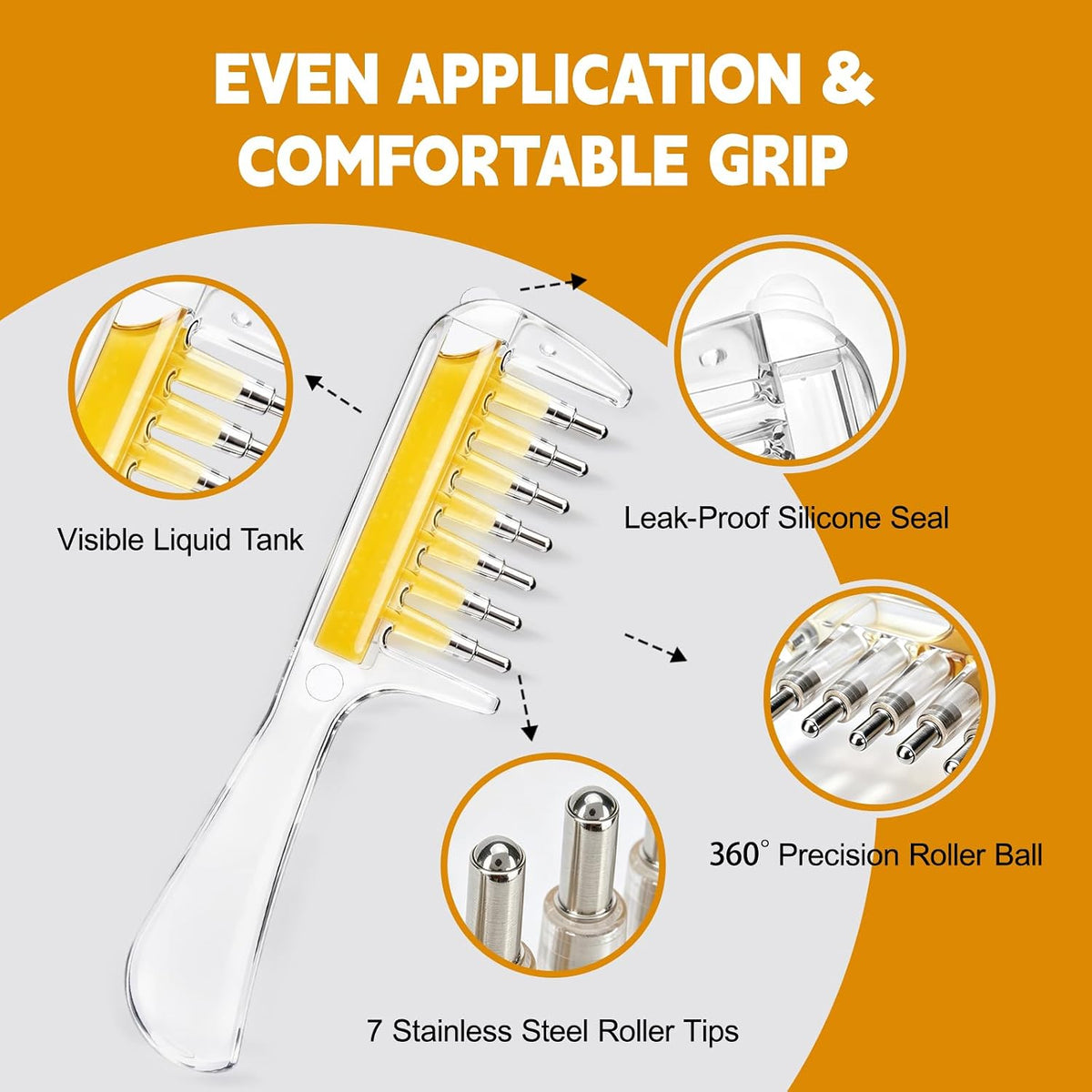 Crystal Scalp Massage Comb & Serum Applicator