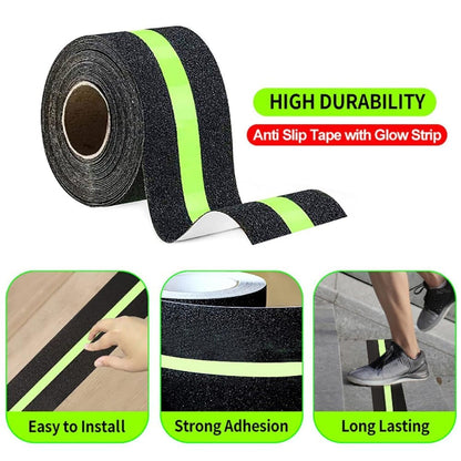 Veltrix Anti Slip Tape For Stairs 2 INCH x 10 METER Waterproof Non-Slip Strips, Heavy Duty Friction Grip Tape for Tiles, Granite, Marble, and Wooden Steps to Prevent