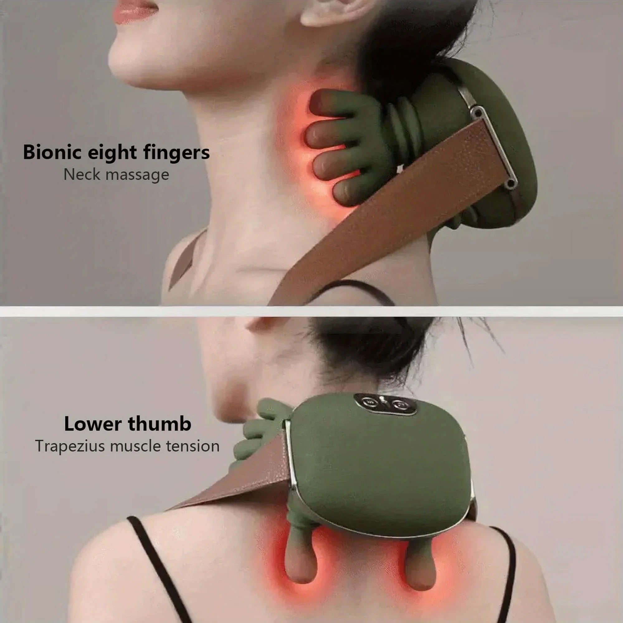 Electric Hand-Simulated Neck, Shoulder & Back Massager with Deep Tissue Kneading