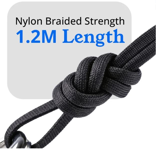 240W Super Fast Charging Flat Nylon Stand Cable With Adjustable Wings