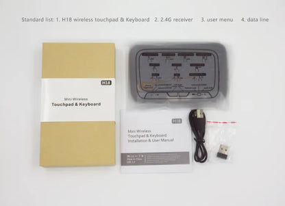H18+ 2.4Ghz Wireless Keyboard Full Touchpad Backlight Keyboard