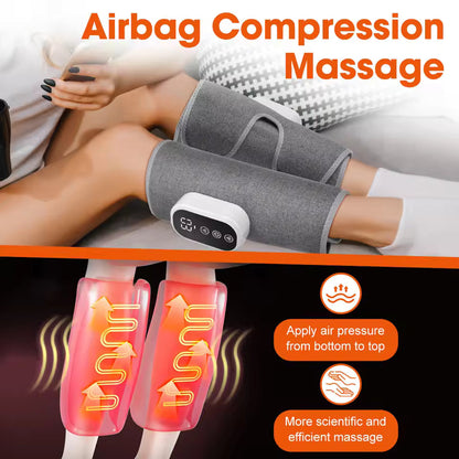 360° Air Pressure Calf Massager Leg Air Pressure Electric Airbag Compresstion Heated Hot Compress Muscle Relax Massage Device