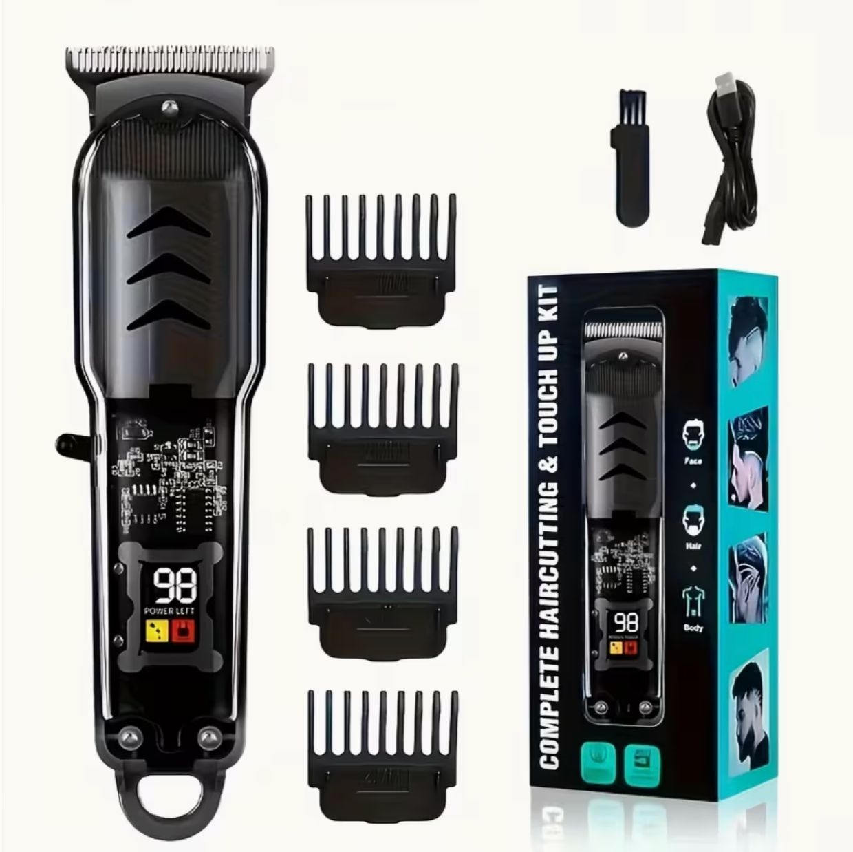 ⚡ Powerful T-Blade Electric Shaver Trimming Set ✂️ Ultra-Sharp Stainless Steel Blades 🔋 Long-Lasting Battery 🎯 Smooth, Precise & Pull-Free Trimming 🔌 Type-C fast charging 
