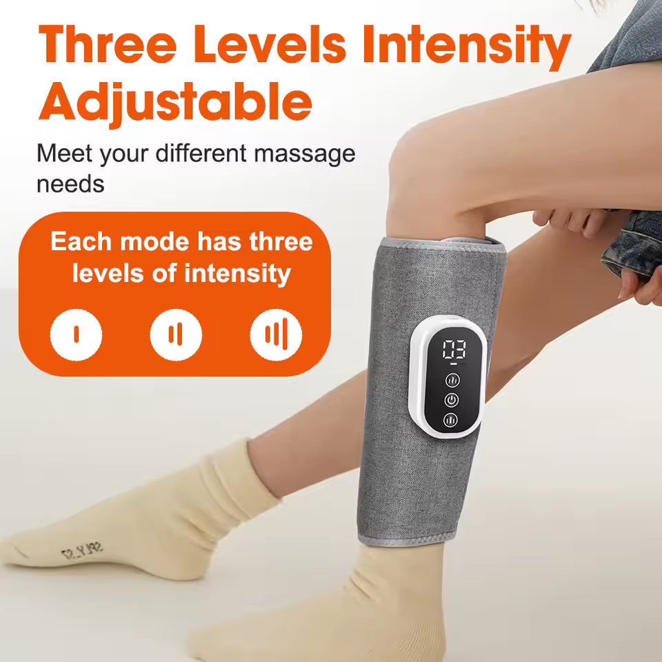 360° Air Pressure Calf Massager Leg Air Pressure Electric Airbag Compresstion Heated Hot Compress Muscle Relax Massage Device