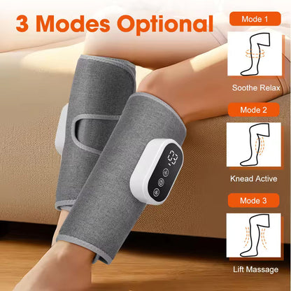 360° Air Pressure Calf Massager Leg Air Pressure Electric Airbag Compresstion Heated Hot Compress Muscle Relax Massage Device