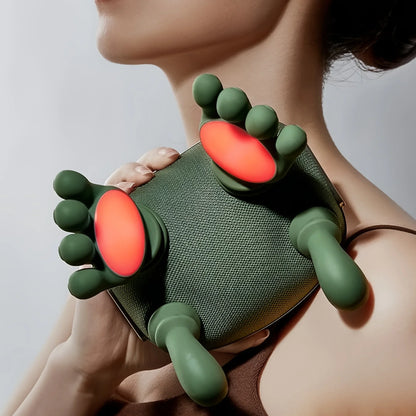Electric Hand-Simulated Neck, Shoulder & Back Massager with Deep Tissue Kneading
