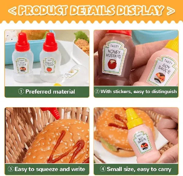 Mini Condiment Bottles/ Mini Ketchup Bottles (pack of 2) - AlifdukanAlifdukan types here :)