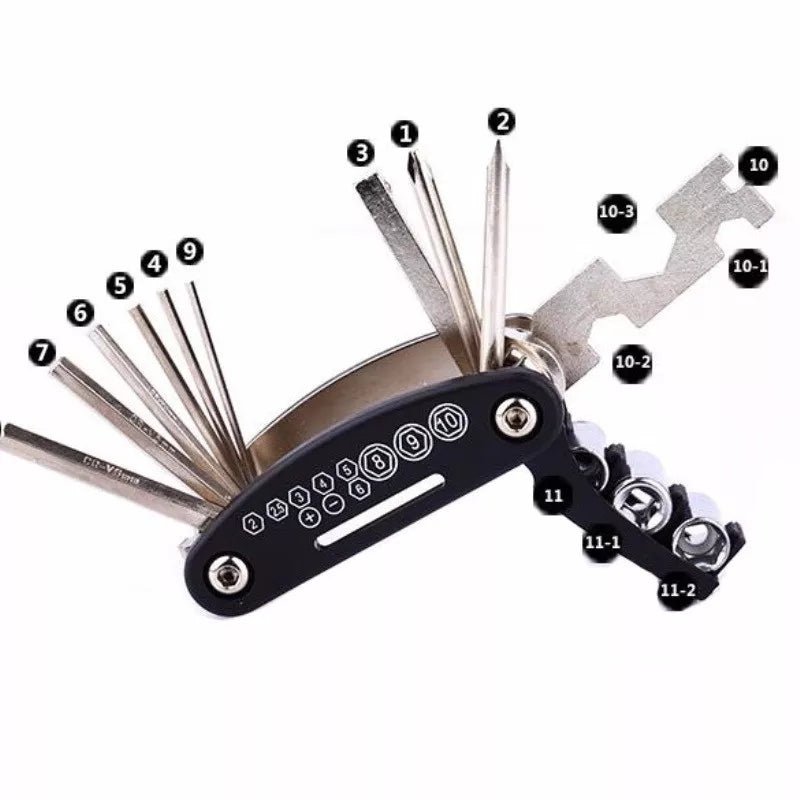 Multi Function Bicycle Repair Toolkit