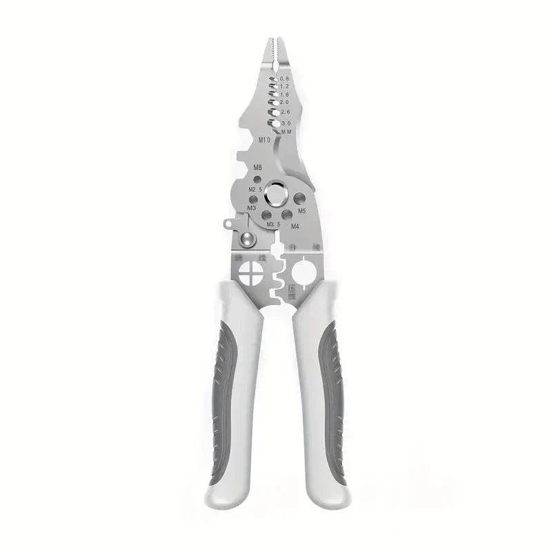 Multifunctional Wire Stripper Pliers - Stainless Steel Ergonomic Grip, No Assembly Required, Portable Cable Stripper & Crimper Tool for Electricians - AlifdukanEver Green types here :)
