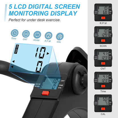 Pedal Exerciser Mini Exercise Bike Arm and Leg Exercise Peddler Machine - AlifdukanAlifdukan types here :)