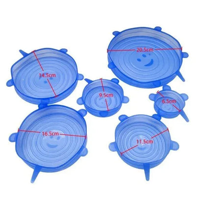 Reusable Silicone Stretch Lids Variety Pack – Eco - Friendly Food Storage Covers for Bowls, Containers & Fruits - AlifdukanAlifdukan types here :)