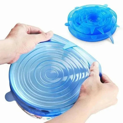 Reusable Silicone Stretch Lids Variety Pack – Eco - Friendly Food Storage Covers for Bowls, Containers & Fruits - AlifdukanAlifdukan types here :)