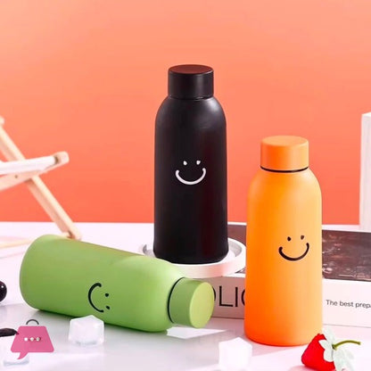 Smiley Glass Glass insulated Smile Water Bottle 400ml
